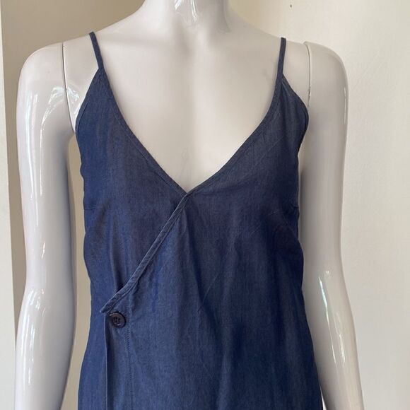 G Star Raw Dark Denim Mini Wrap Dress Size XS - Picture 3 of 11